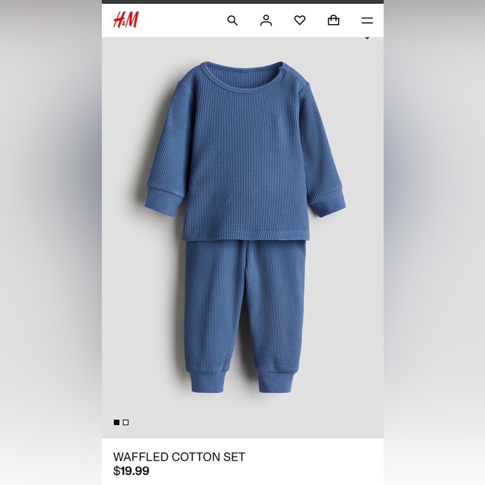 H&M Cozy Blue Kids Pajama Set
